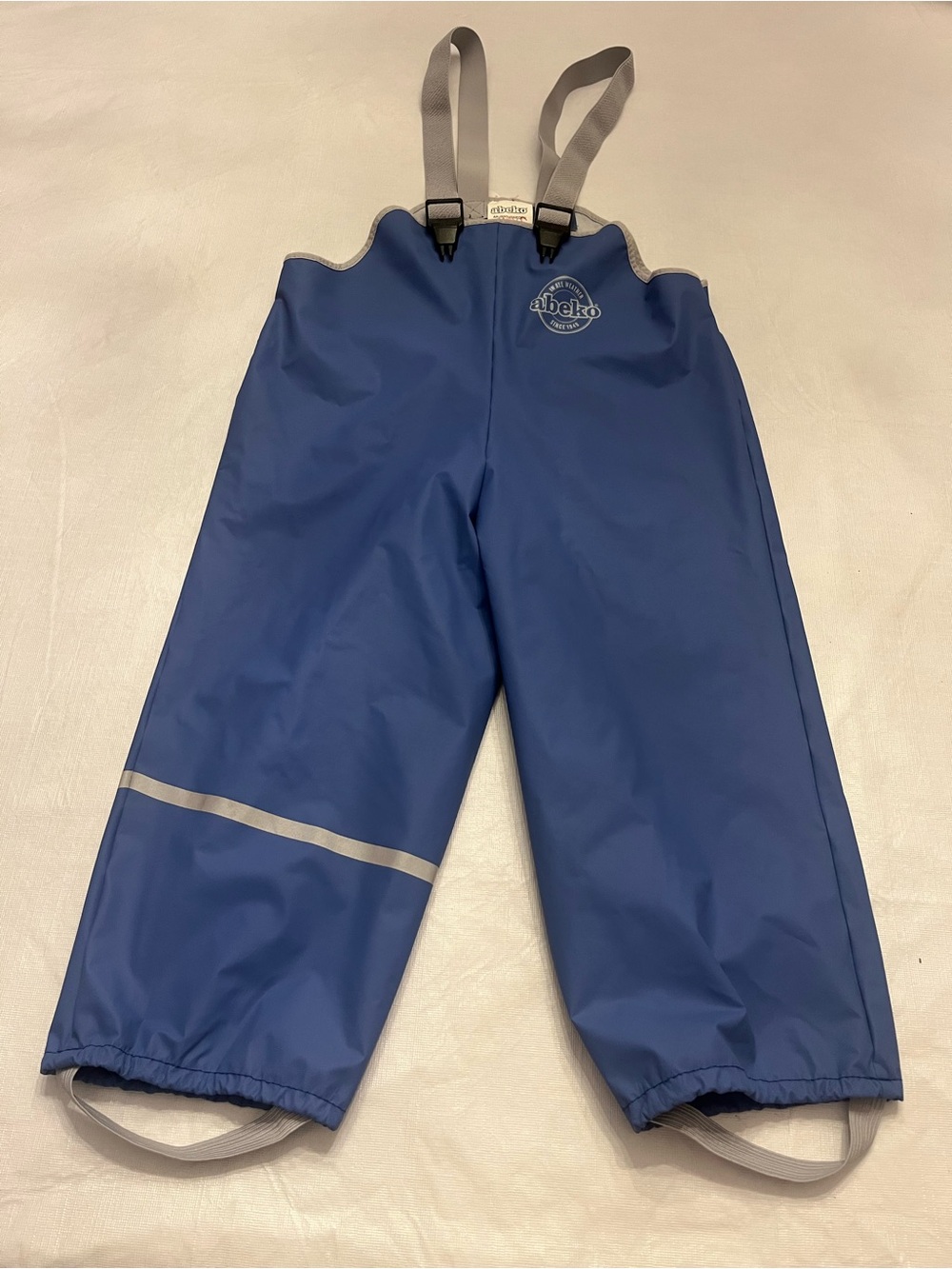 abeko Kids Waterproof Blue Rain Overalls with Reflective Trim